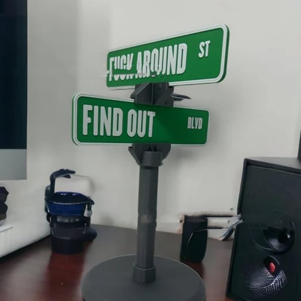 Find Out Street Sign Desk Decor