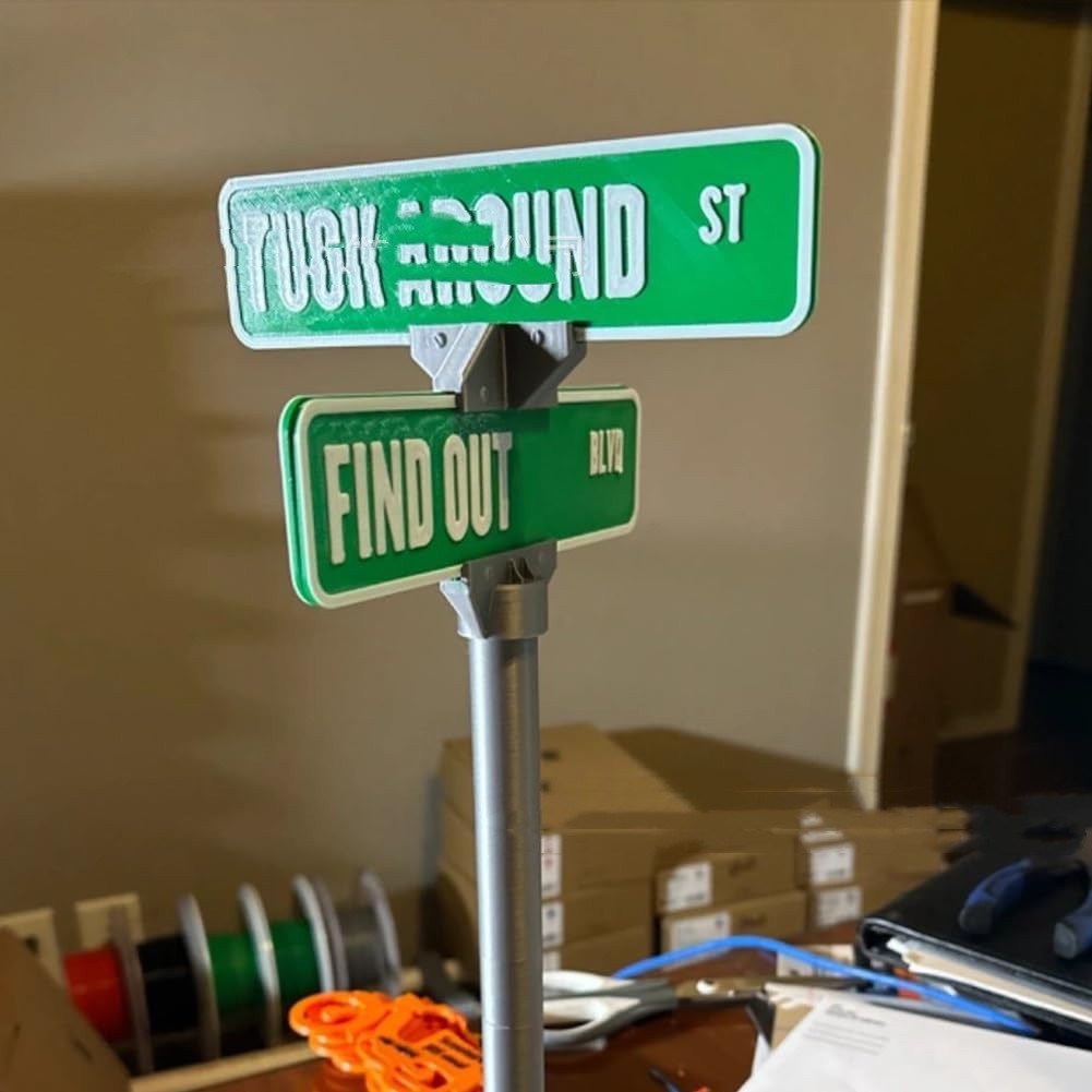 Find Out Street Sign Desk Decor