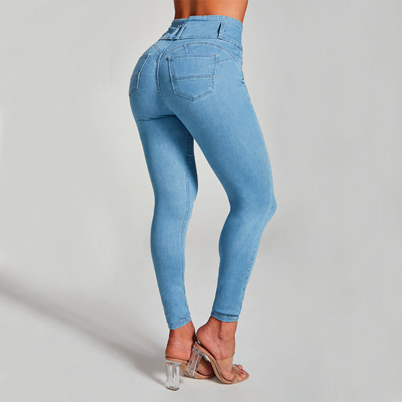 High Waist Hip Lifting Skinny Jeans