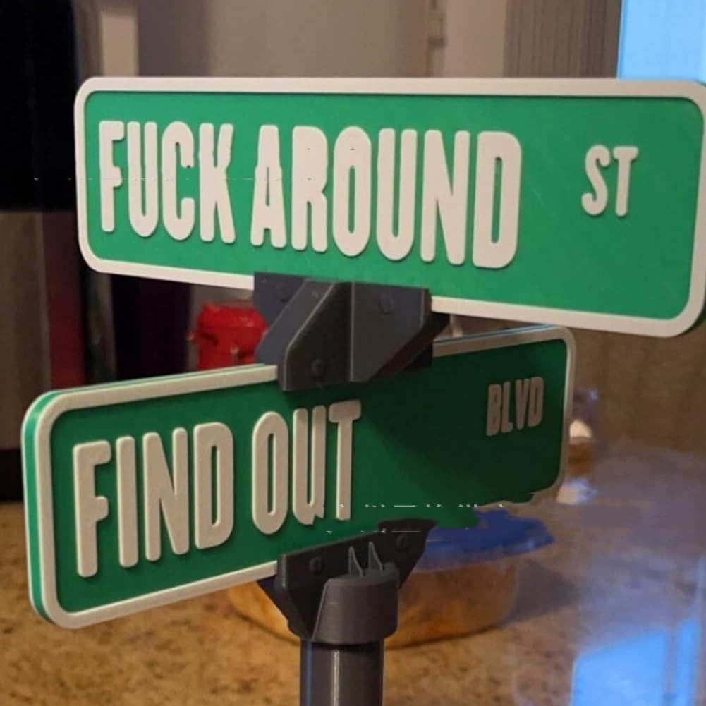 Find Out Street Sign Desk Decor