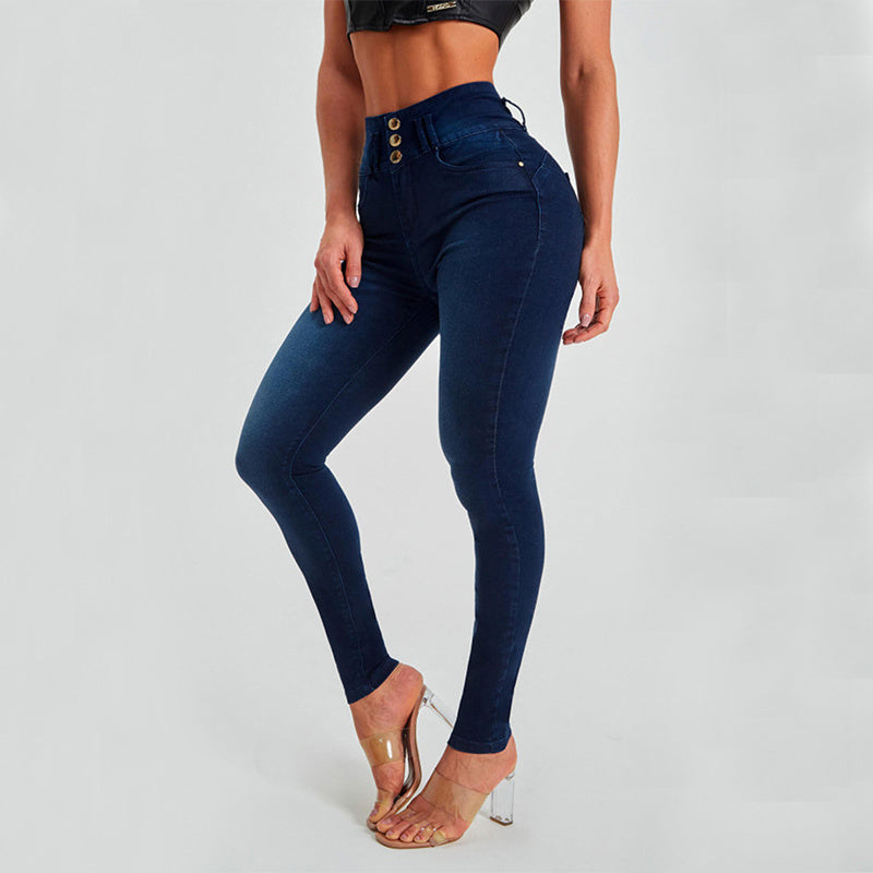 High Waist Hip Lifting Skinny Jeans