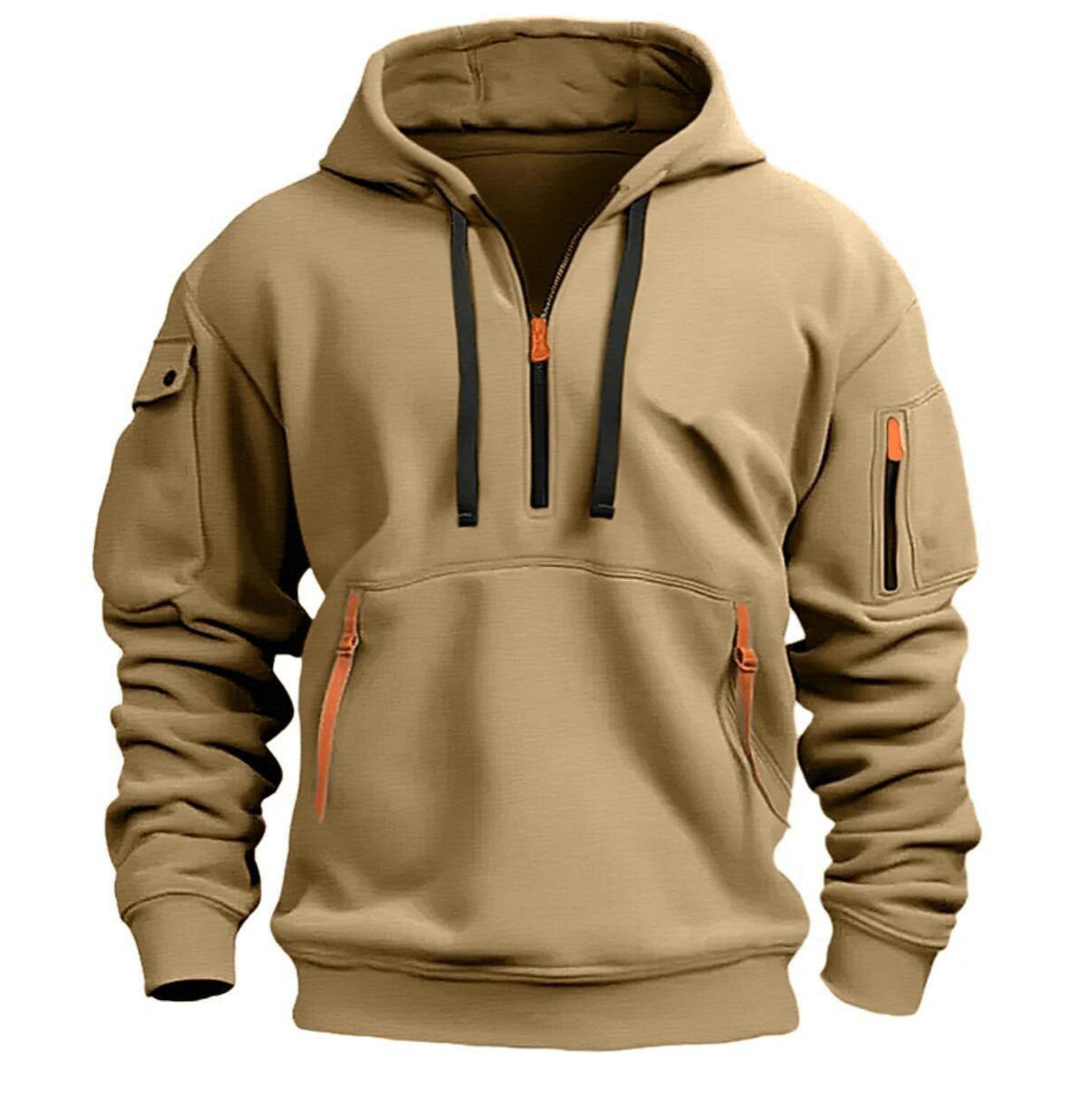 Men's Dropped Shoulder Pullover Hooded Sweatshirt