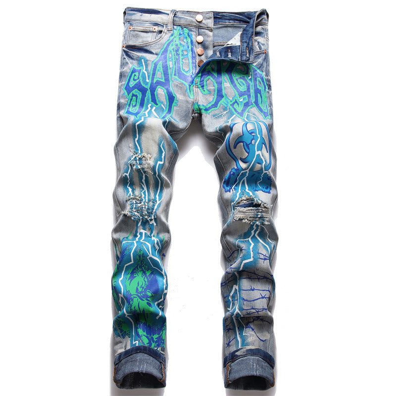 Juniors Print Dye Skinny Jeans