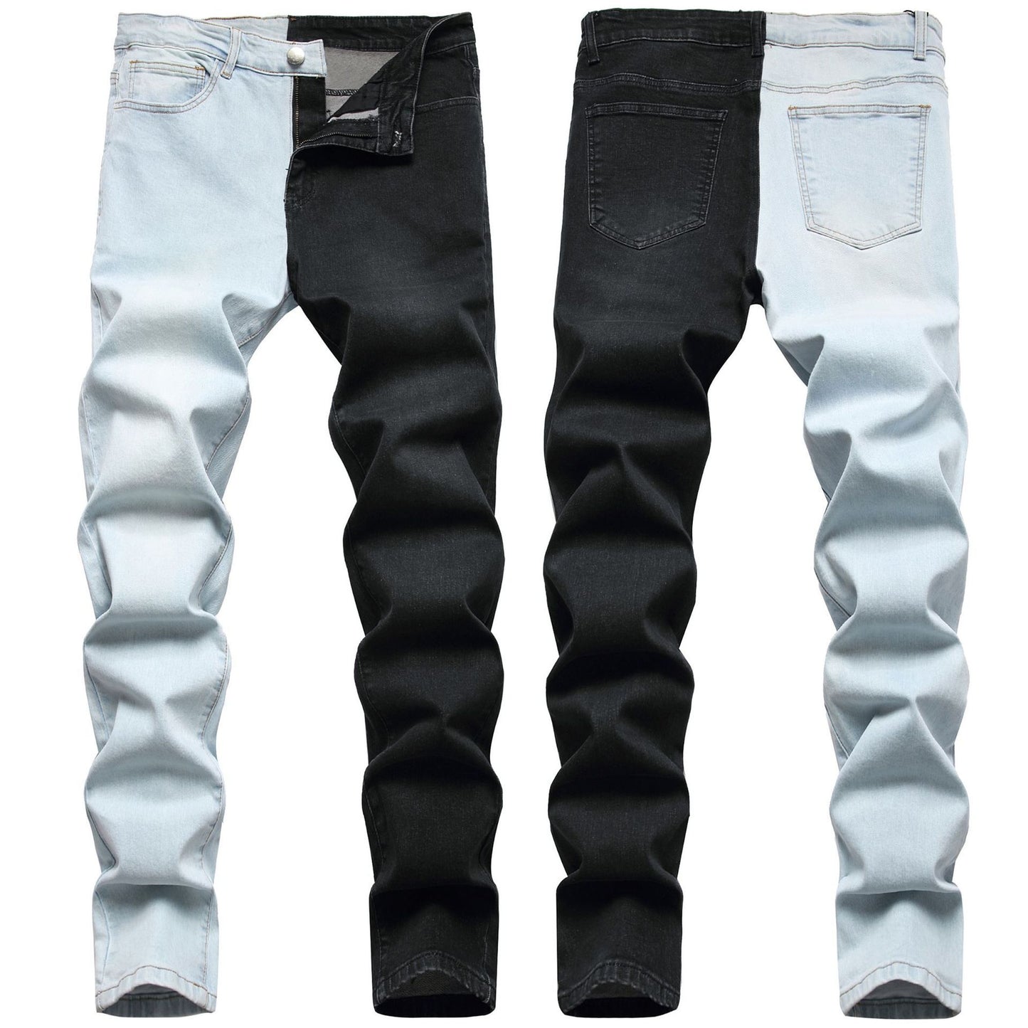 Men's Fashion Two-color Trend Jeans