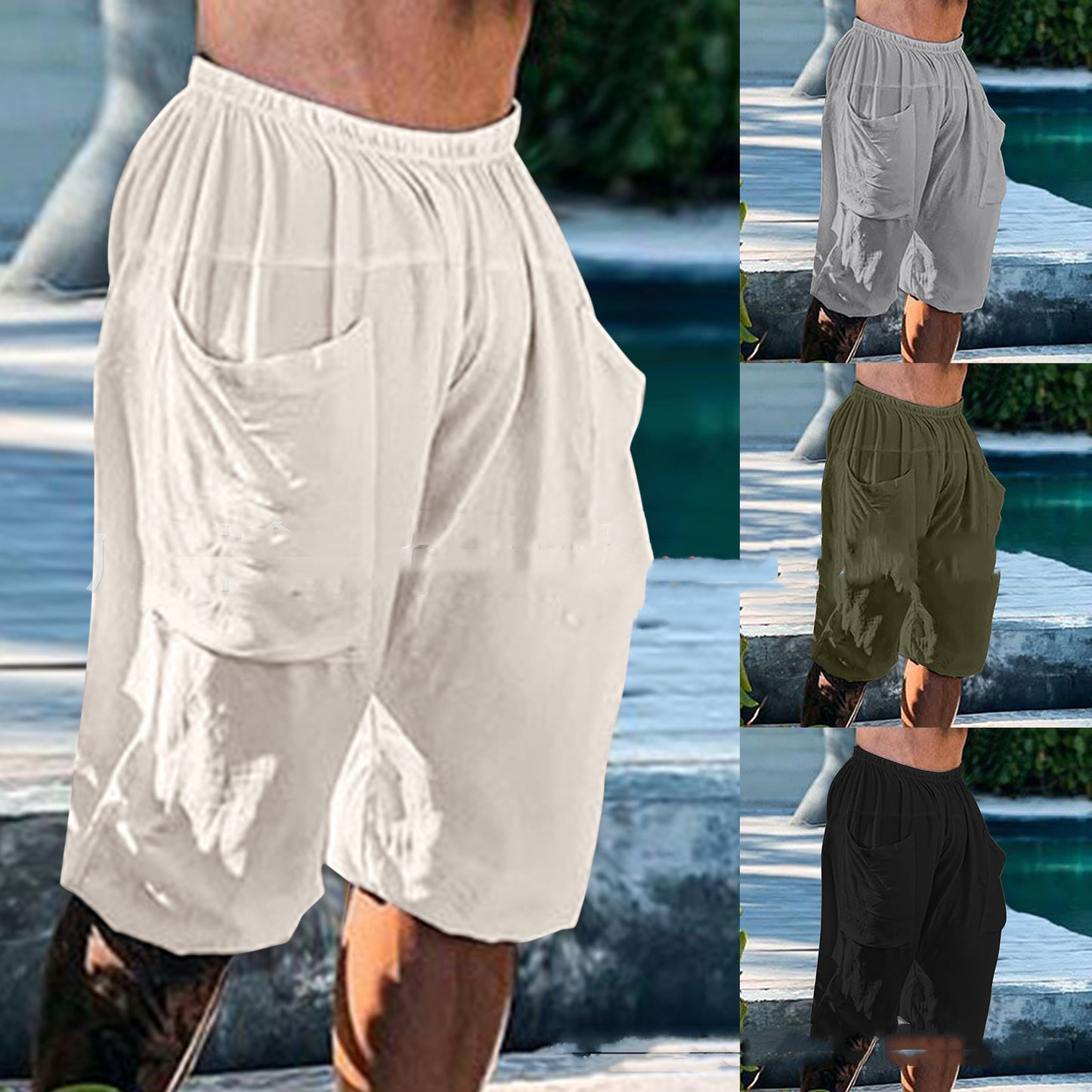 Dual Front Pocket Casual Men's Shorts