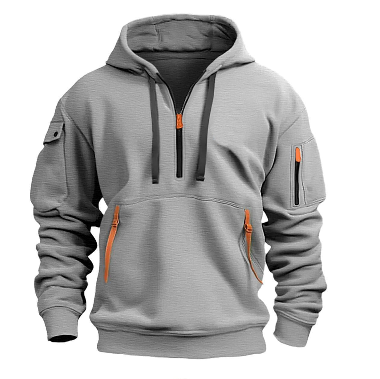 Men's Dropped Shoulder Pullover Hooded Sweatshirt