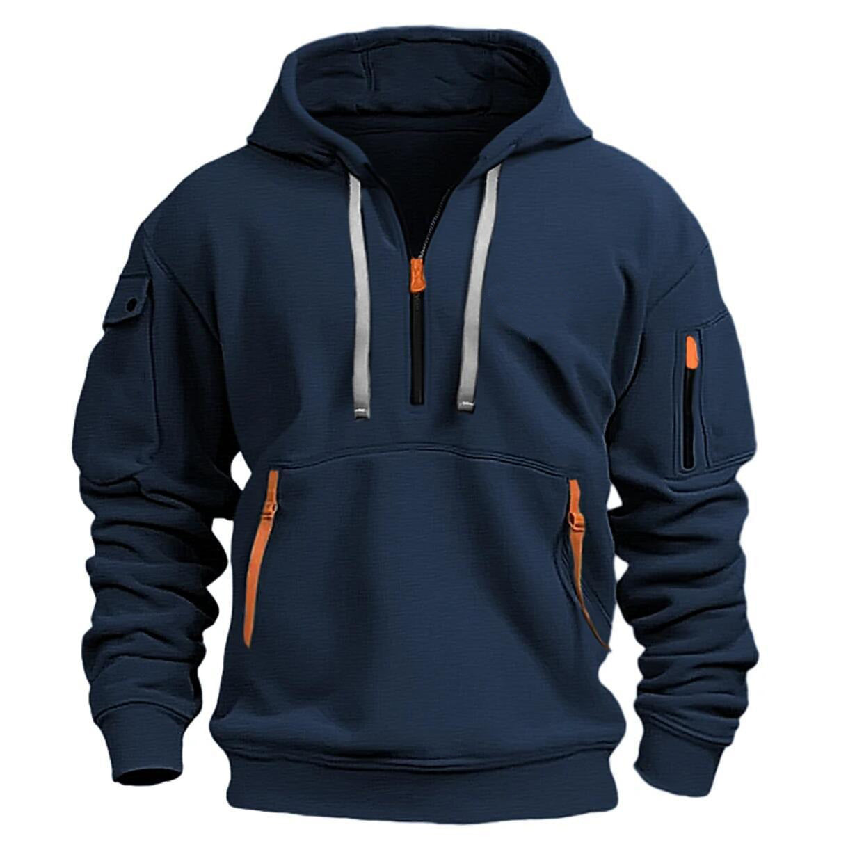 Men's Dropped Shoulder Pullover Hooded Sweatshirt