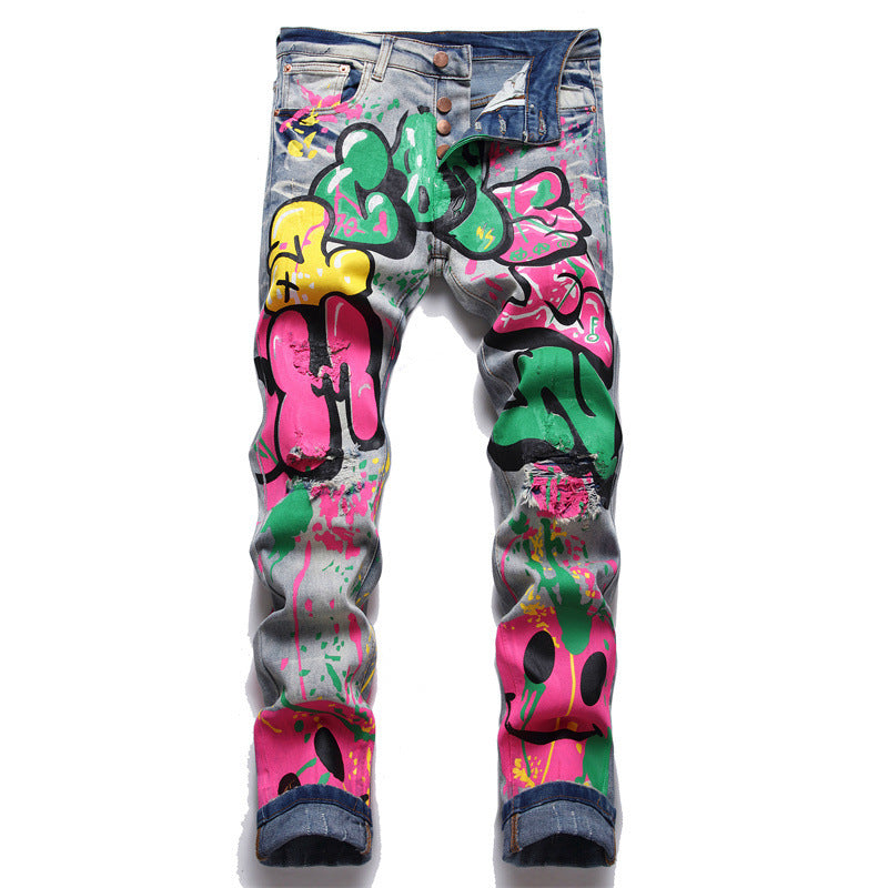 Juniors Print Dye Skinny Jeans