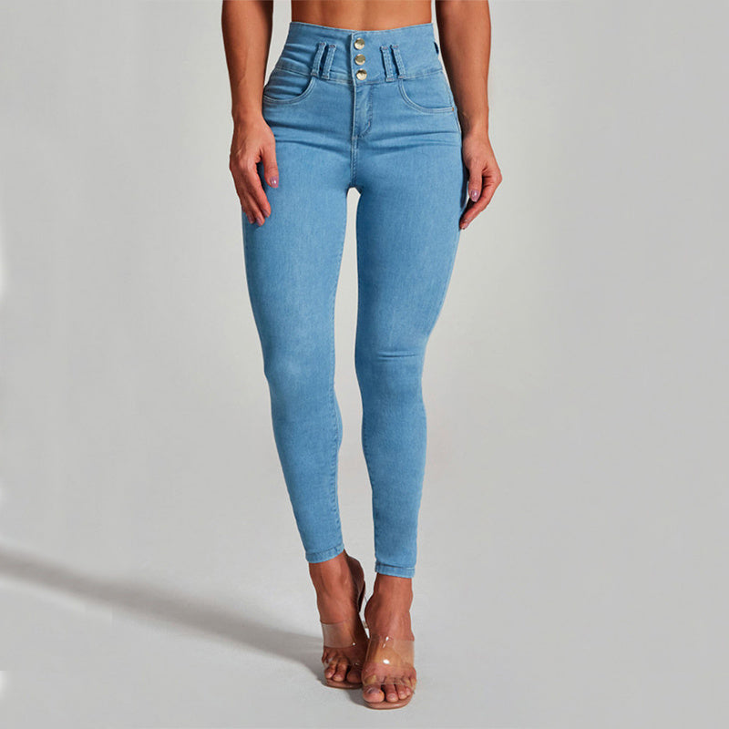 High Waist Hip Lifting Skinny Jeans